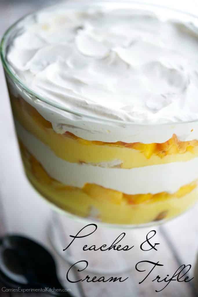 Peaches & Cream Trifle | CarriesExperimentalKitchen.com