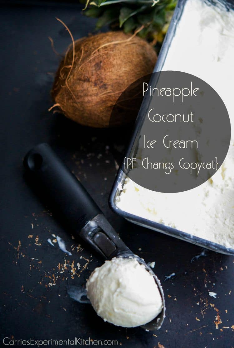 Pineapple Coconut Ice Cream {PF Changs Copycat}