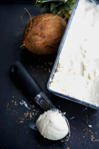 Coconut and Pineapple Ice Cream