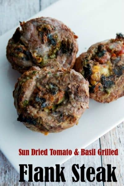 Sun Dried Tomato & Basil Grilled Flank Steak | CarriesExperimentalKitchen.com