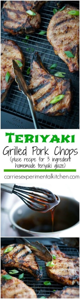 Teriyaki Grilled Pork Chops collage
