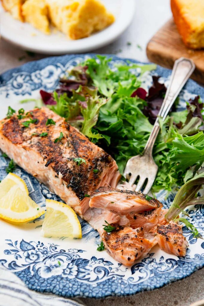 grilled salmon from the seasoned mom blog