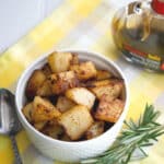 These roasted potatoes mixed with fresh rosemary, garlic, balsamic vinegar and extra virgin olive oil make the perfect side dish to any meal.