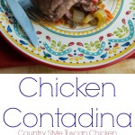 Chicken Contadina {Country Style Tuscan Chicken} | CarriesExperimentalKitchen.com Chicken Contadina is a rustic, country style chicken dish where the chicken is cooked in a sauce of tomatoes, red wine and vegetables.