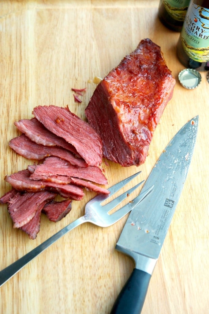 Enjoy the flavors of Fall all year long in this Slow Simmered Hard Cider Corned Beef.