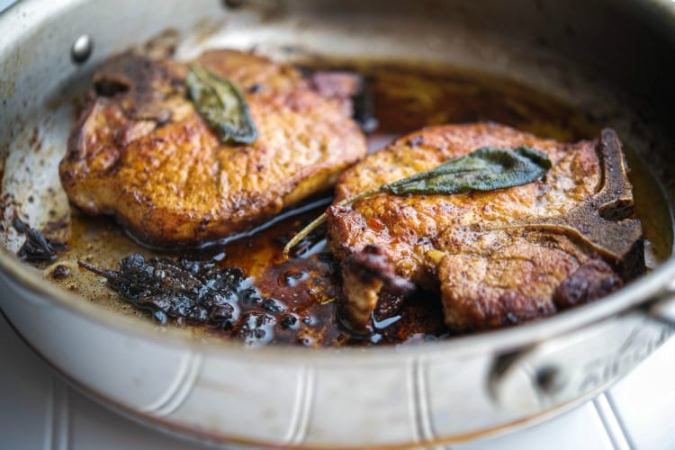 Brown Butter & Sage Pan Seared Pork Chops