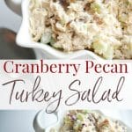 Utilize leftover roasted turkey by making this Cranberry Pecan Turkey Salad using sweet dried cranberries and rich, buttery pecans. 