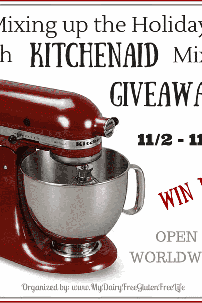 Enter for your chance to win a KitchenAid Stand Mixer just in time for the holidays. Enter between 11/2/15-aa/18/15.