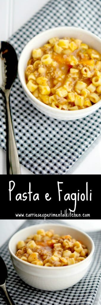 Pasta e Fagioli: This classic pasta and bean Italian soup is loaded with flavor and with the added ground beef, it makes for a satisfying meal.