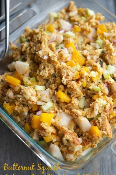 Butternut Squash & Asian Pear Cornbread Stuffing