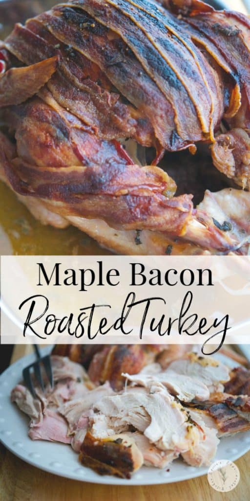 A collage photo of Maple Bacon Turkey