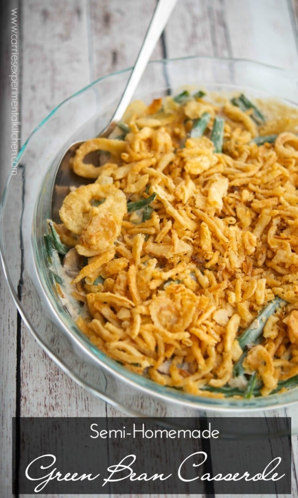 A bowl of Semi-Homemade Green Bean Casserole