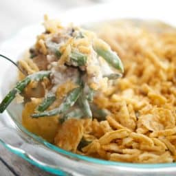 A close up of Semi-Homemade Green Bean Casserole