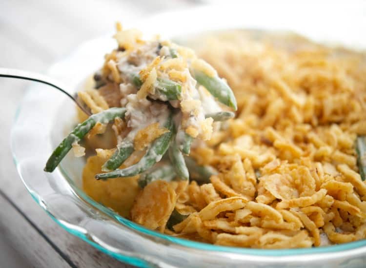 A close up of Semi-Homemade Green Bean Casserole