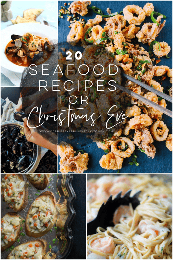 a collage of seafood recipes