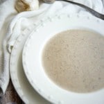 Creamy Roasted Garlic & Mushroom Soup | CarriesExperimentalKitchen.com