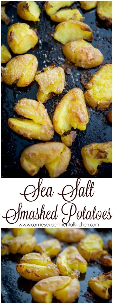 Sea Salt Smashed Potatoes | Sea Salt Smashed Potatoes are a simple side dish that dresses up any meal. 