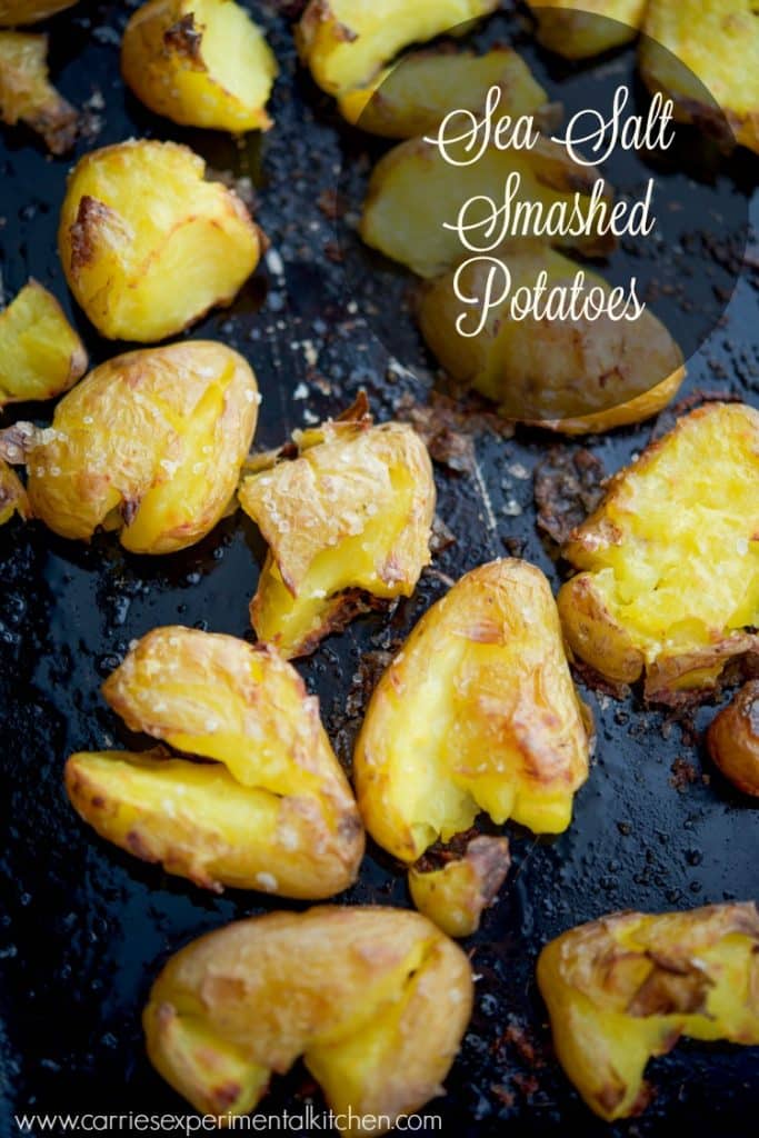 Sea Salt Smashed Potatoes | Sea Salt Smashed Potatoes are a simple side dish that dresses up any meal. 