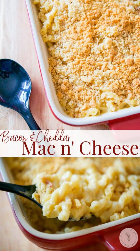 Rich and creamy, this Bacon & Cheddar Mac n' Cheese is the perfect savory weeknight meal. Trust me, it will not disappoint.
