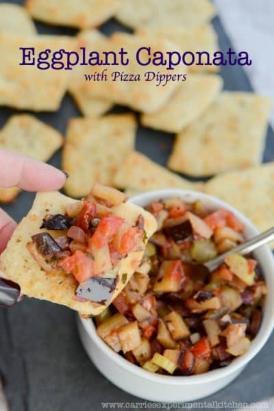 Eggplant Caponata with Pizza Dippers