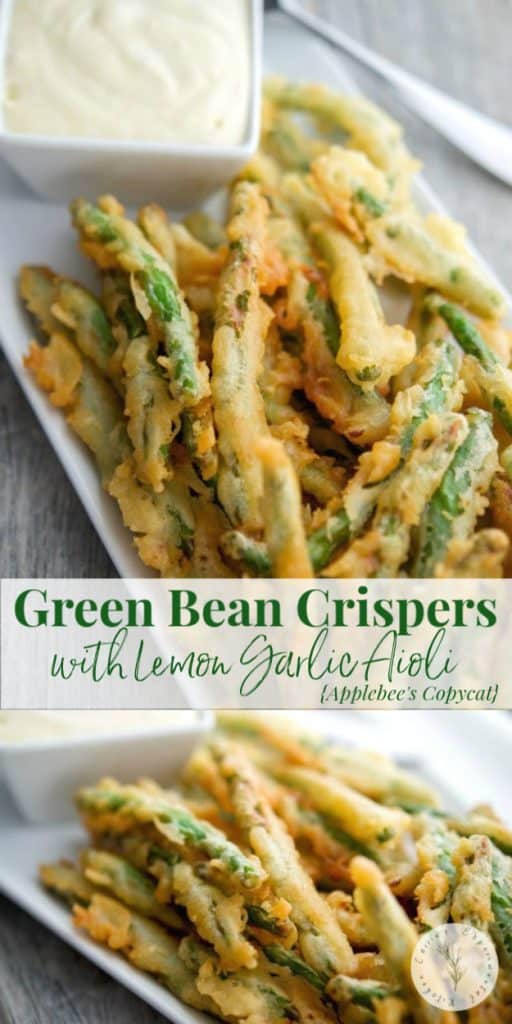 Green Bean Crispers with Lemon Garlic Aioli collage