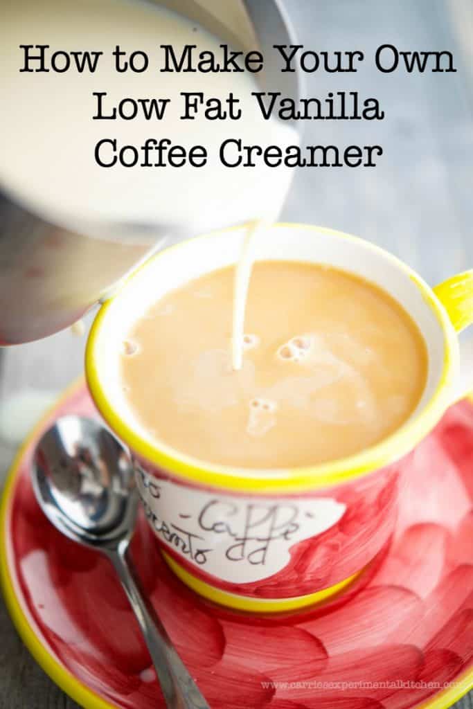 Learn how to make your own low fat vanilla coffee creamer at home with three simple ingredients. 