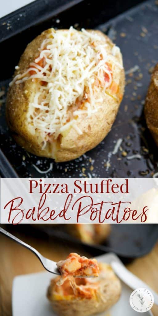 Pizza Stuffed Baked Potatoes are so versatile, you can serve them for dinner, an afternoon snack or for game day fun.