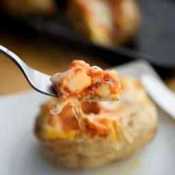 Pizza Stuffed Baked Potatoes