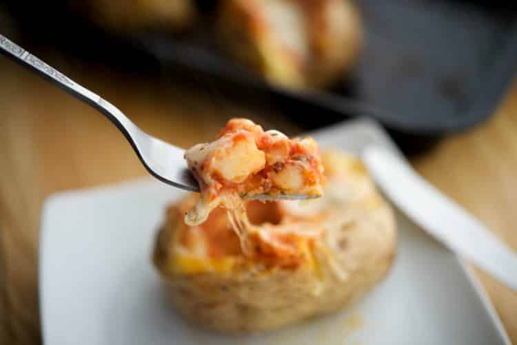 Pizza Stuffed Baked Potatoes