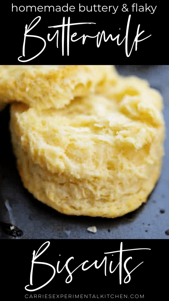 a close up of a flaky buttermilk biscuit