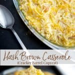 Learn how to make Cracker Barrel's Hashbrown Casserole at home with five simple ingredients. Perfect for breakfast or a weeknight side dish!