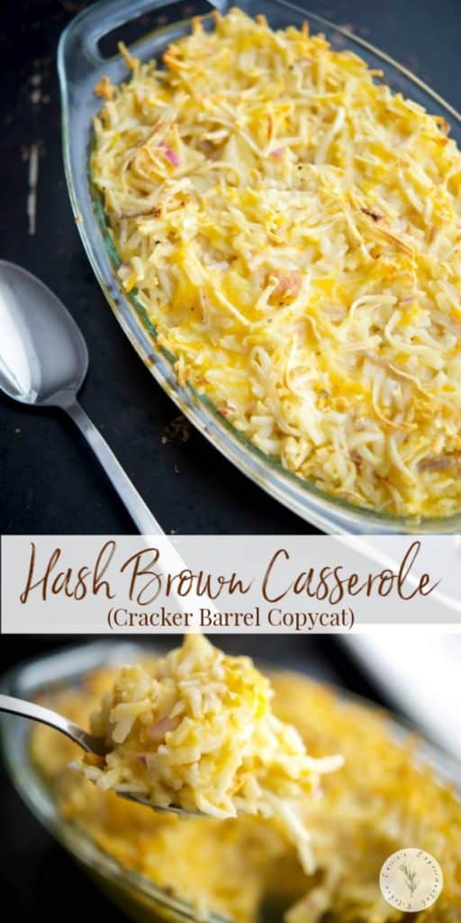 Learn how to make Cracker Barrel's Hashbrown Casserole at home with five simple ingredients. Perfect for breakfast or a weeknight side dish!