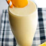 Orange Creamsicle Smoothie made with fresh oranges, Greek yogurt and flaxseed is delicious and satisfying for breakfast or a snack.