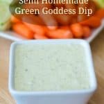 Serve this Semi-Homemade Green Goddess Dip with raw vegetables or as a salad dressing.