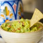Homemade Guacamole made with fresh avocados tastes great and is rich in healthy fats that helps to satisfy your cravings.