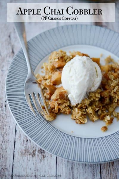 Make PF Changs newest dessert menu item, Apple Chai Cobbler at home.