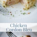 Chicken Cordon Bleu is an easily prepared meal consisting of tender chicken stuffed with ham and Swiss cheese; then baked until golden brown.