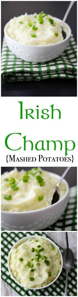 Irish Champ Mashed Potatoes collage photo.