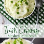 Mashed potatoes with scallions on top