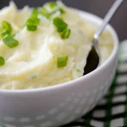 A close up of Irish Champ Mashed Potatoes