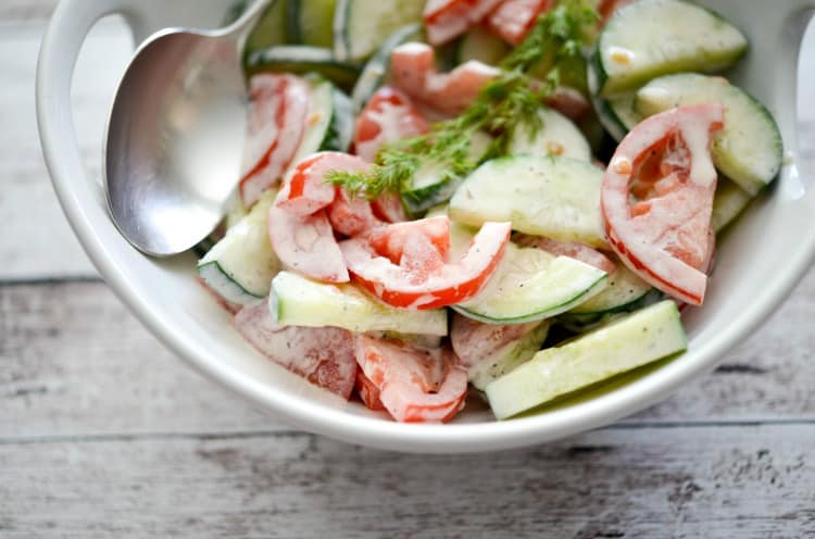 Ranch Tomato Cucumber Salad