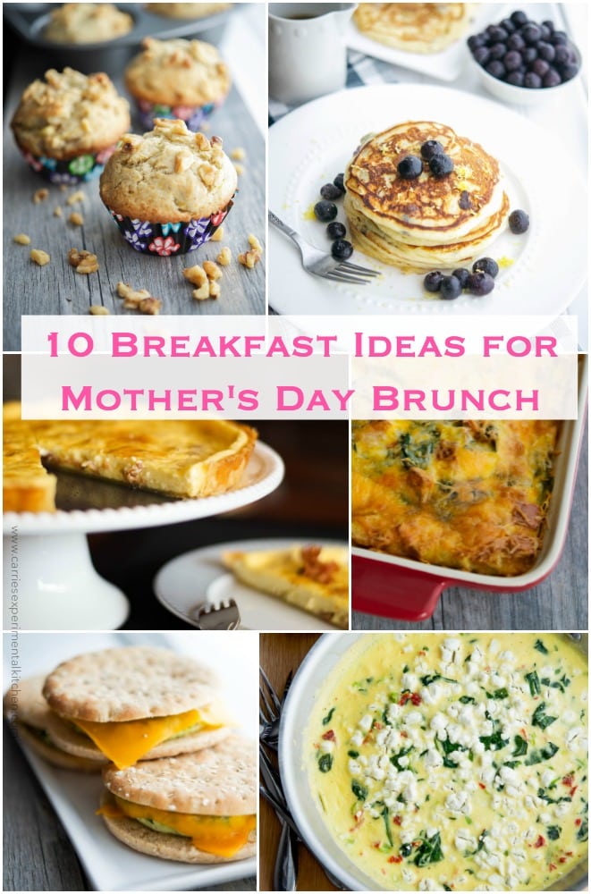 Celebrate Mom by making a home cooked meal. Here are 10 Breakfast Ideas for Mother's Day Brunch.