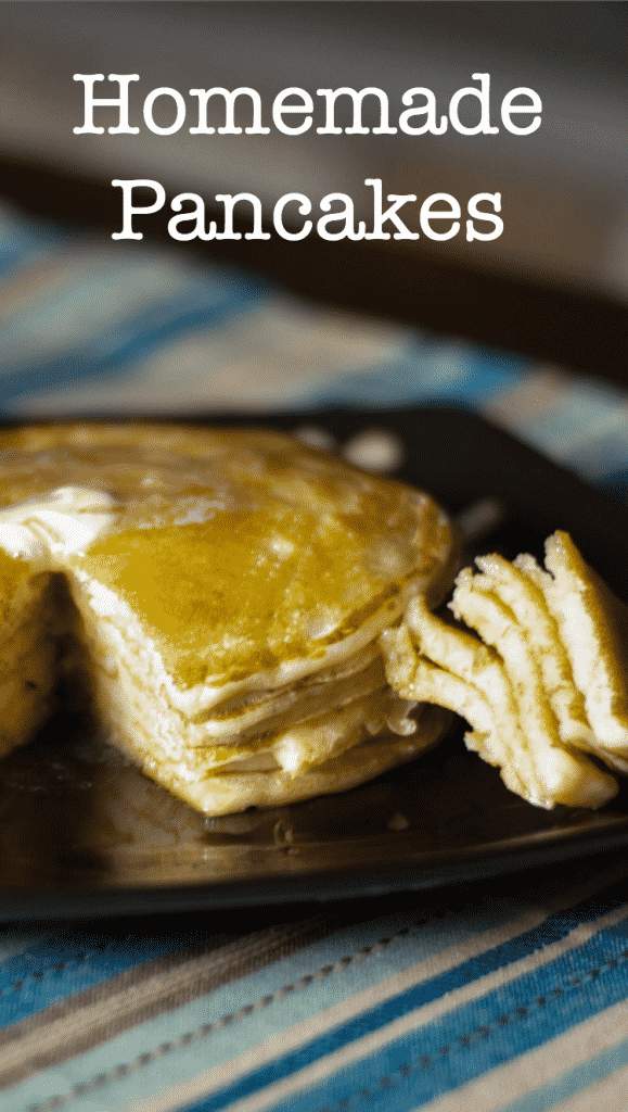 Homemade Pancakes close up 