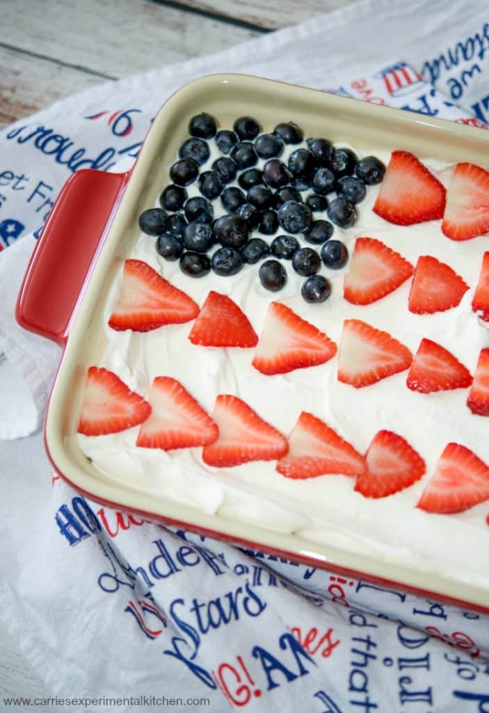 If baking is not your thing, but you still want to celebrate the holidays with something sweet this summer try this easy, Patriotic Angel Food Cake Dessert. 