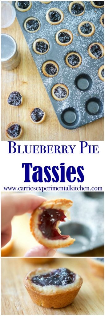 Blueberry Pie Tassies collage photo.