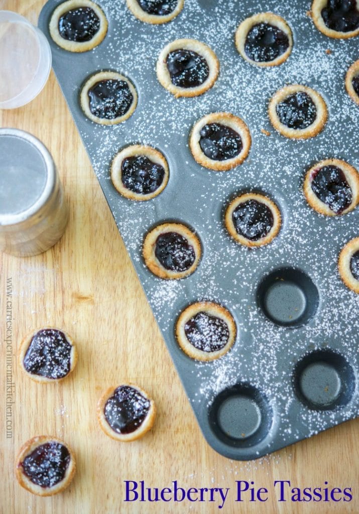 Blueberry Pie Tassies are a simple, small portioned dessert, similar to a cream cheese cookie; then filled with your favorite pie filling. 