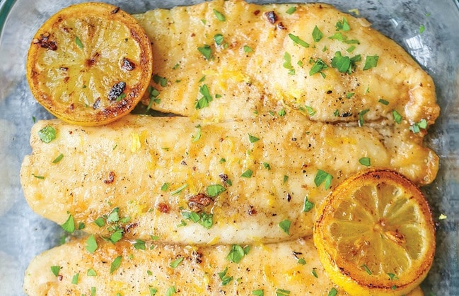 Baked Lemon Butter Tilapia (Damn Delicious)