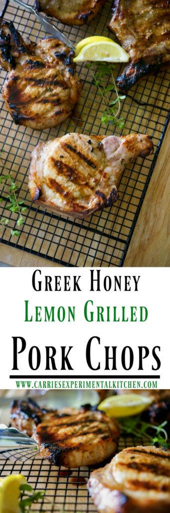 These Greek Honey Lemon Grilled Pork Chops made with fresh lemon, oregano, and honey create a simple, yet flavorful marinade. 