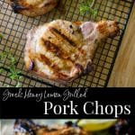 These Greek Honey Lemon Grilled Pork Chops made with fresh lemon, oregano, and honey create a simple, yet flavorful marinade.