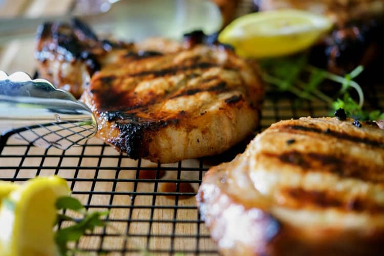 Greek Honey Lemon Grilled Pork Chops